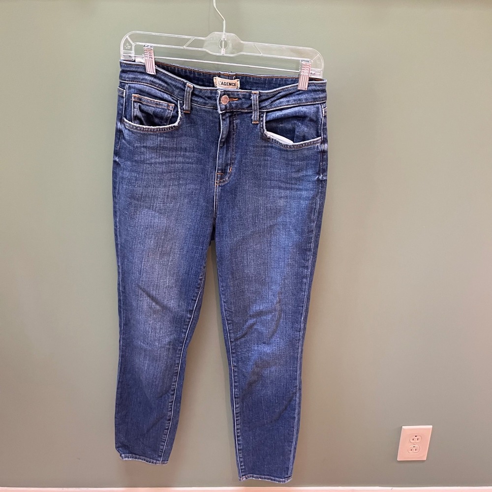 L'AGENCE Denim Jeans Womens Size 29‎ Blue High Rise 10" Skinny Classic Vintage